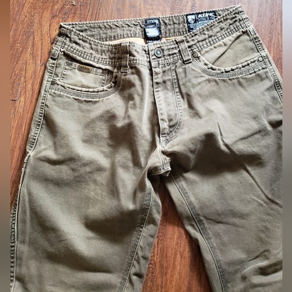 Kuhl Out Kast Jean Pants size 16S Brown Stretch Canvas Patina Dye Hiking - Picture 2 of 13